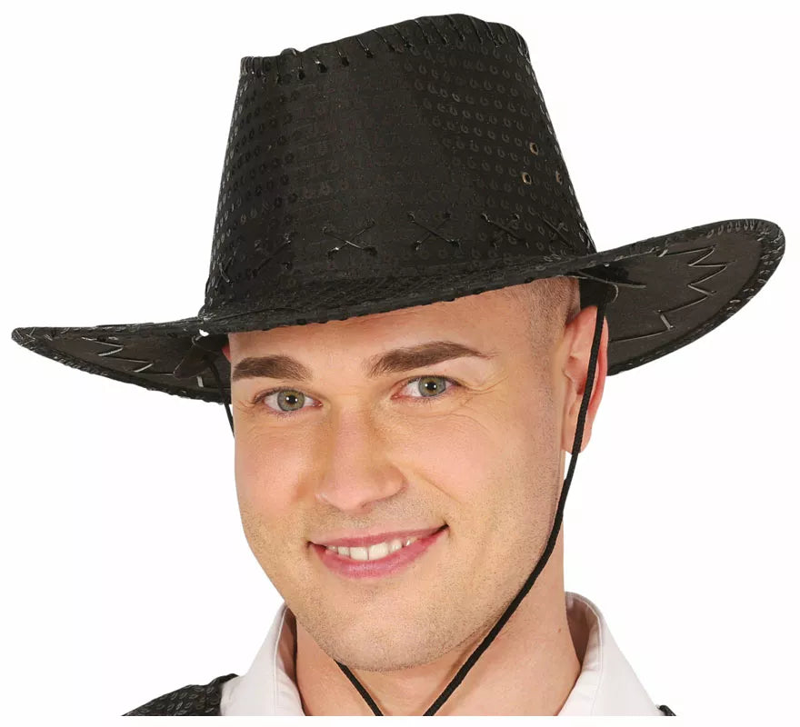 Translation missing: it.Sombrero Vaquero con lentejuelas en varios colores adulto