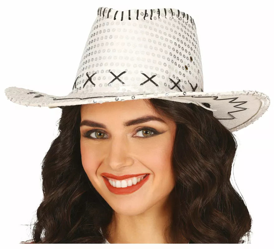Translation missing: es.Sombrero Vaquero con lentejuelas en varios colores adulto