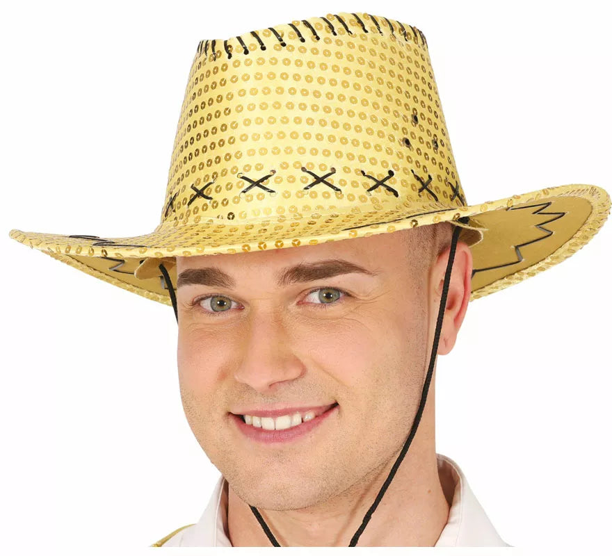 Translation missing: it.Sombrero Vaquero con lentejuelas en varios colores adulto