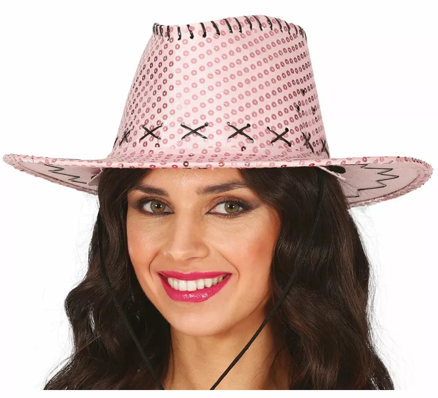 Translation missing: it.Sombrero Vaquero con lentejuelas en varios colores adulto