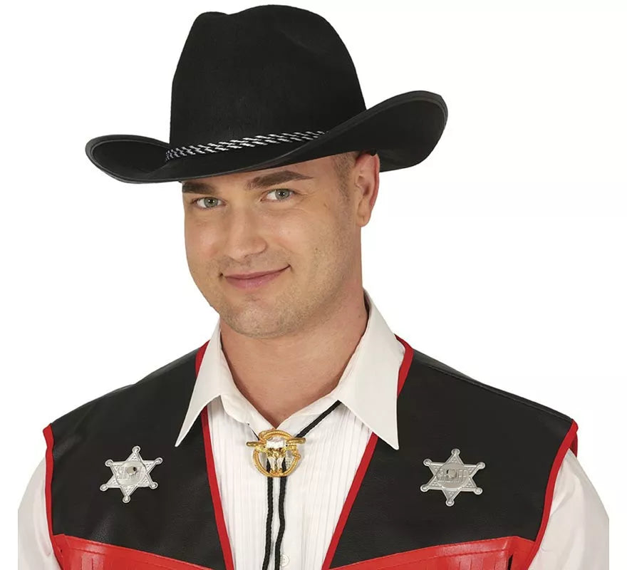 Sombrero Vaquero de fieltro negro
