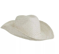 Cappello da cowboy in paglia naturale