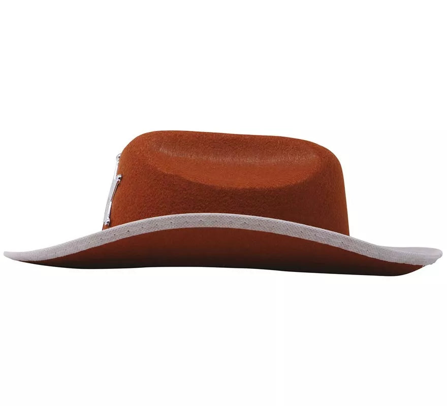 Translation missing: it.Sombrero Vaquero fieltro Sheriff infantil marrón