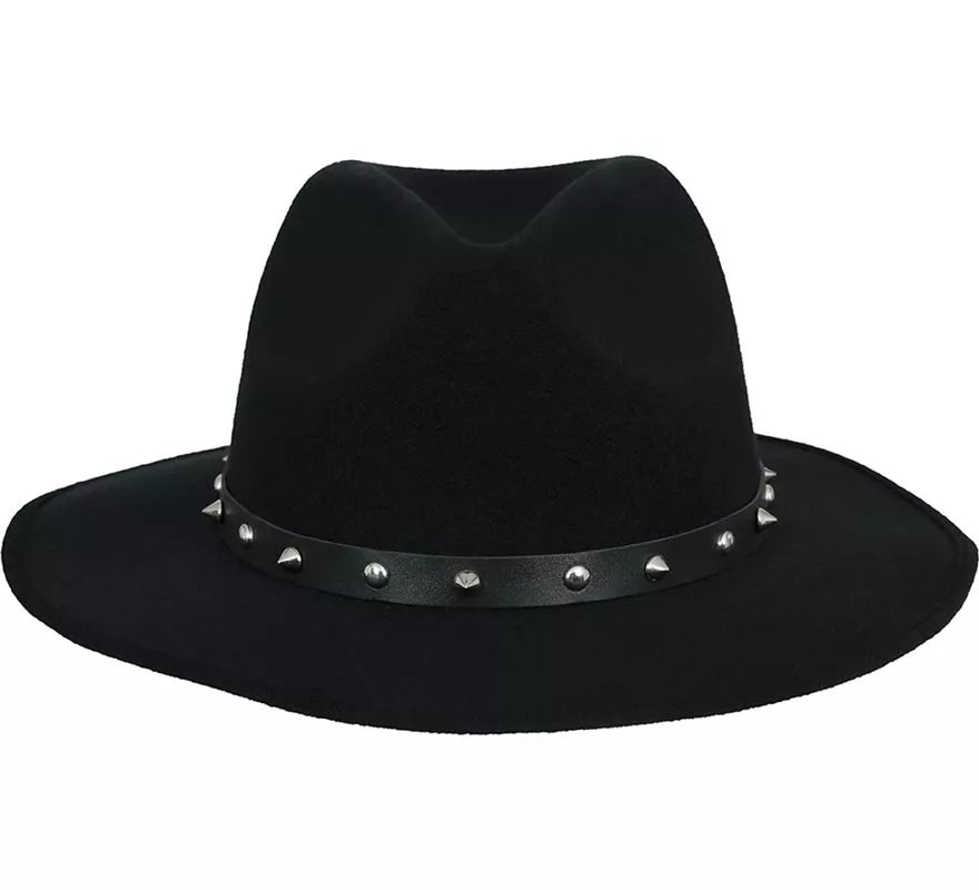 Translation missing: it.Sombrero Vaquero negro con Remaches para adultos