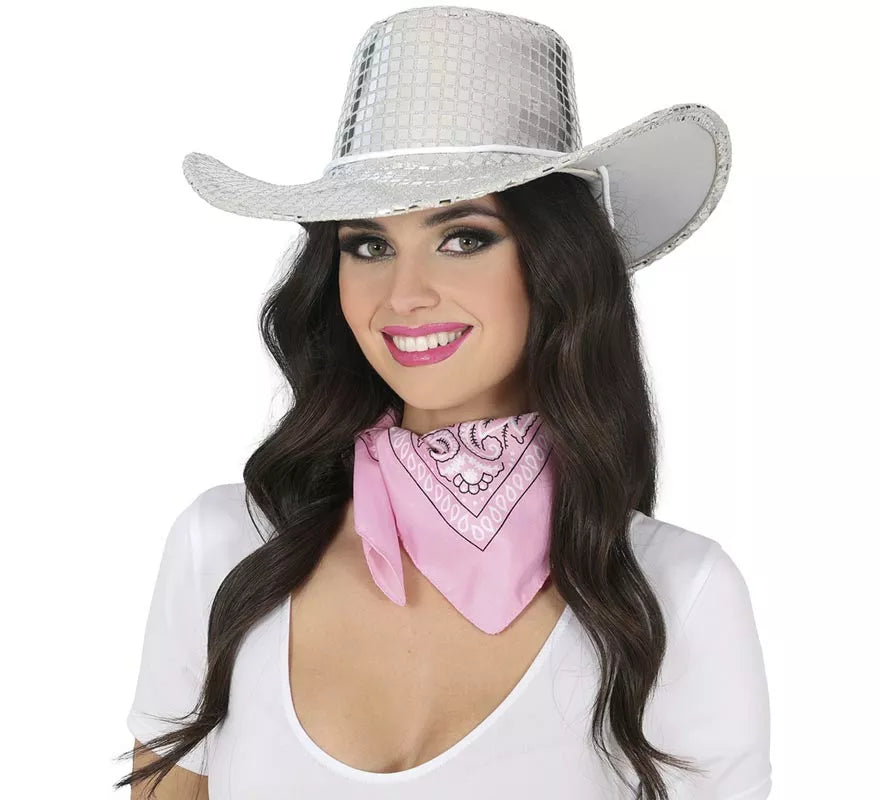 Translation missing: it.Sombrero Vaquero plateado para adultos
