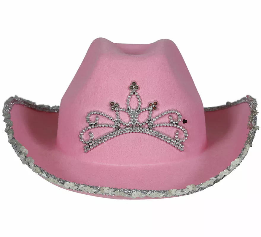 Translation missing: it.Sombrero Vaquero rosa de fieltro infantil