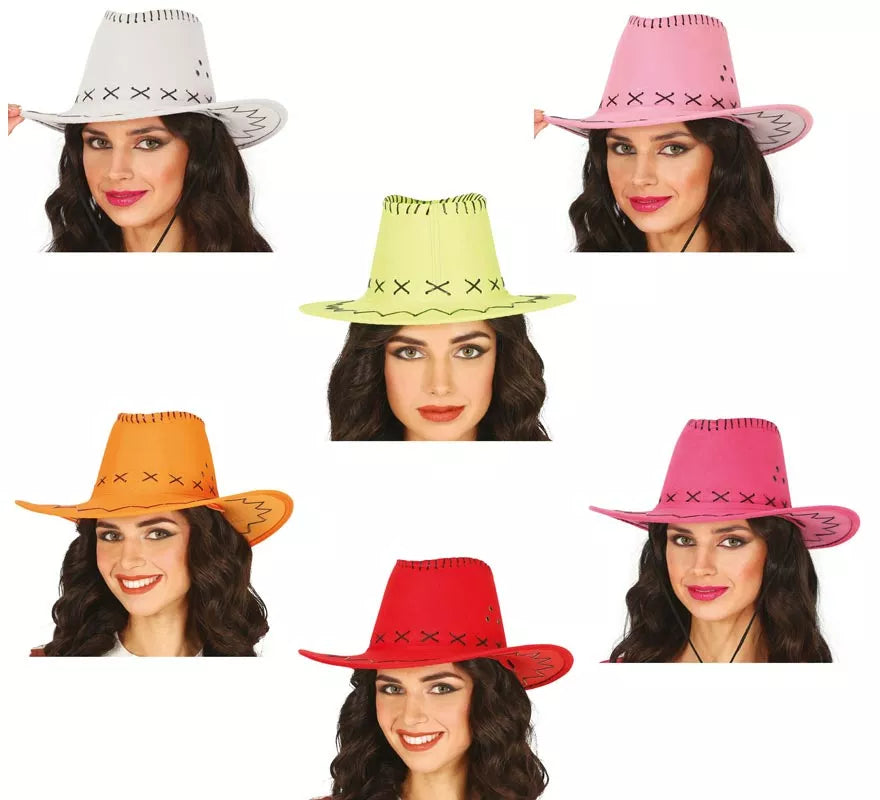 Translation missing: it.Sombrero Vaquero Similpiel en varios colores adulto