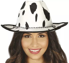 Cappello da cowboy con stampa mucca