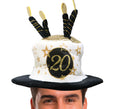 Sombrero Velas Blanco y Negro de 20 Años Cumpleaños y Aniversarios