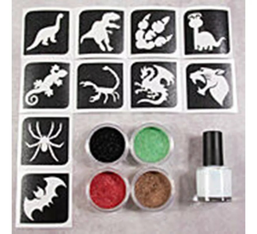 Translation missing: it.Sparkling Powder o Polvos Brillantes Dino 4x5 ml + Fix Gel