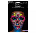 Tatuaje Catrina floral fluorescente
