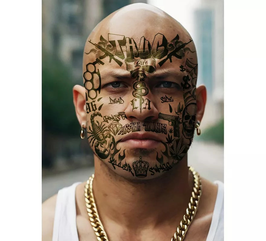 Translation missing: it.Tatuaje de Vida de Matón Facial