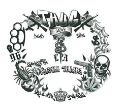 Tatuaggio facciale Thug Life
