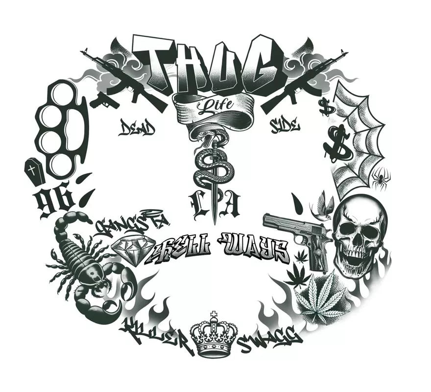 Translation missing: it.Tatuaje de Vida de Matón Facial