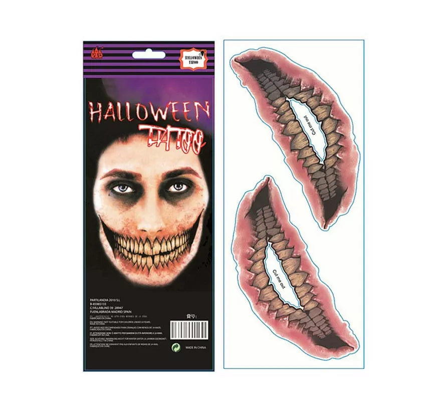 Translation missing: it.Tatuaje Halloween de Boca tenebrosa