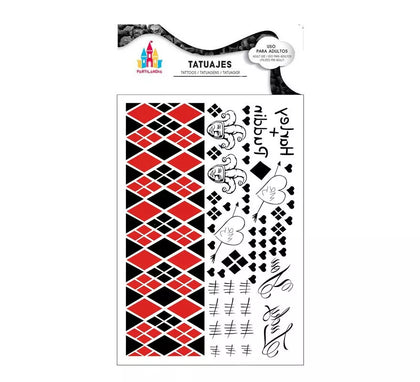Tatuajes de Arlequín rojo y negro