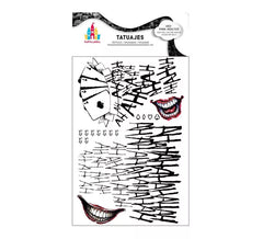Tatuaggi da clown, testo in conflitto ahahah nero