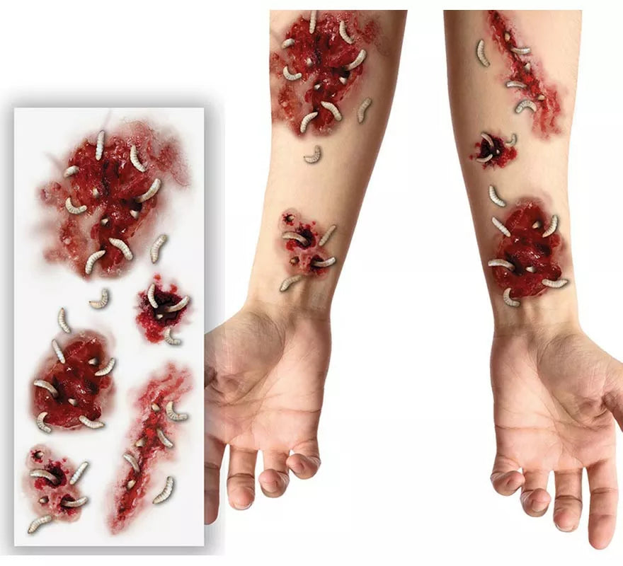Translation missing: es.Tatuajes Heridas con Gusanos