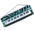 Teclado Hinchable negro y azul de 70 cm