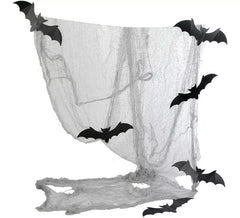 Tela Gris con 6 murciélagos 75 x 300 cm