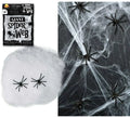 Telaraña 20 gr. con 2 arañas para decoración de Halloween de