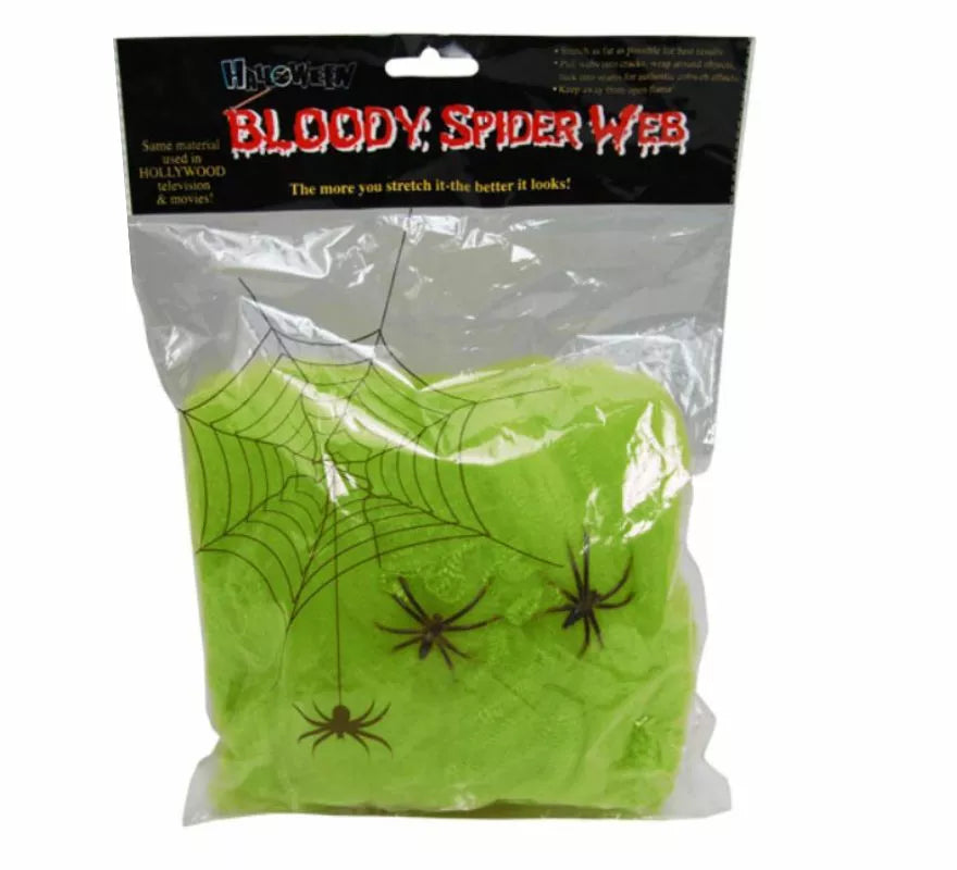 Telaraña con 2 arañas en varios colores