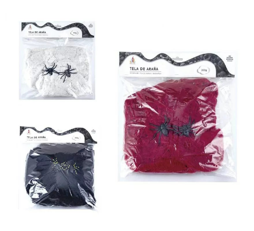 Telaraña con arañas de 300 g en varios colores
