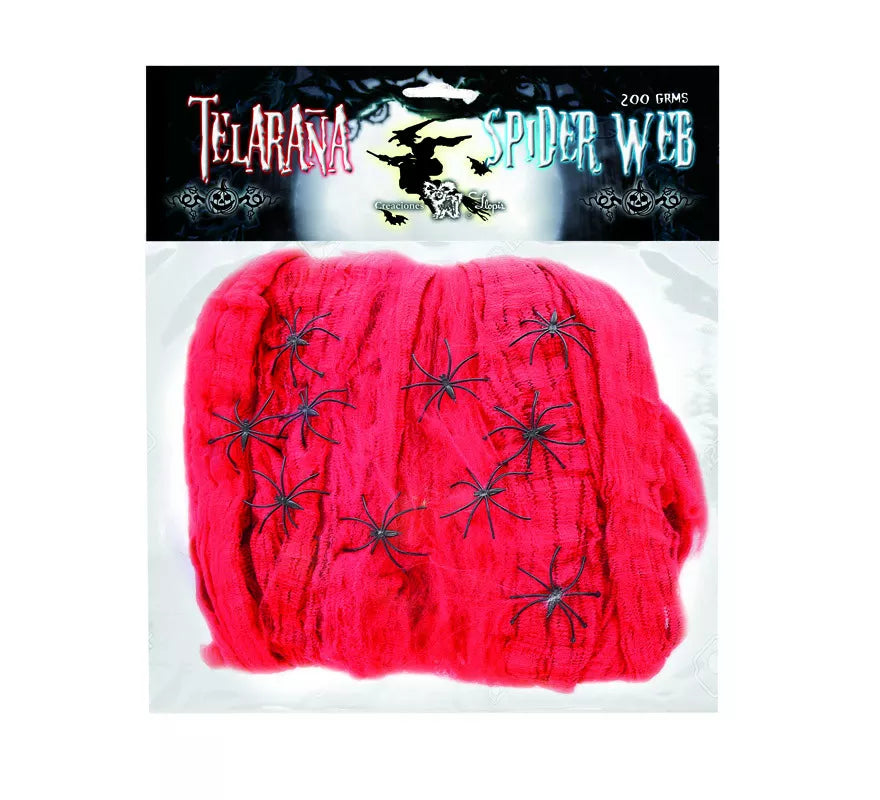 Translation missing: it.Telaraña de 200 gr con 10 Arañas de colores surtidos
