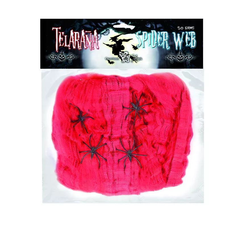 Translation missing: it.Telaraña de 50 gr con 4 Arañas de colores surtidos