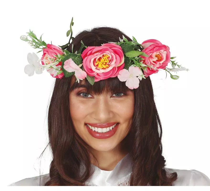 Translation missing: it.Tiara de Flores Rosadas