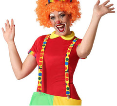bretelle pagliaccio multicolore
