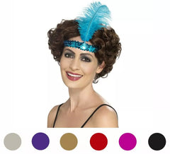 Copricapo anni '20 con penna in vari colori