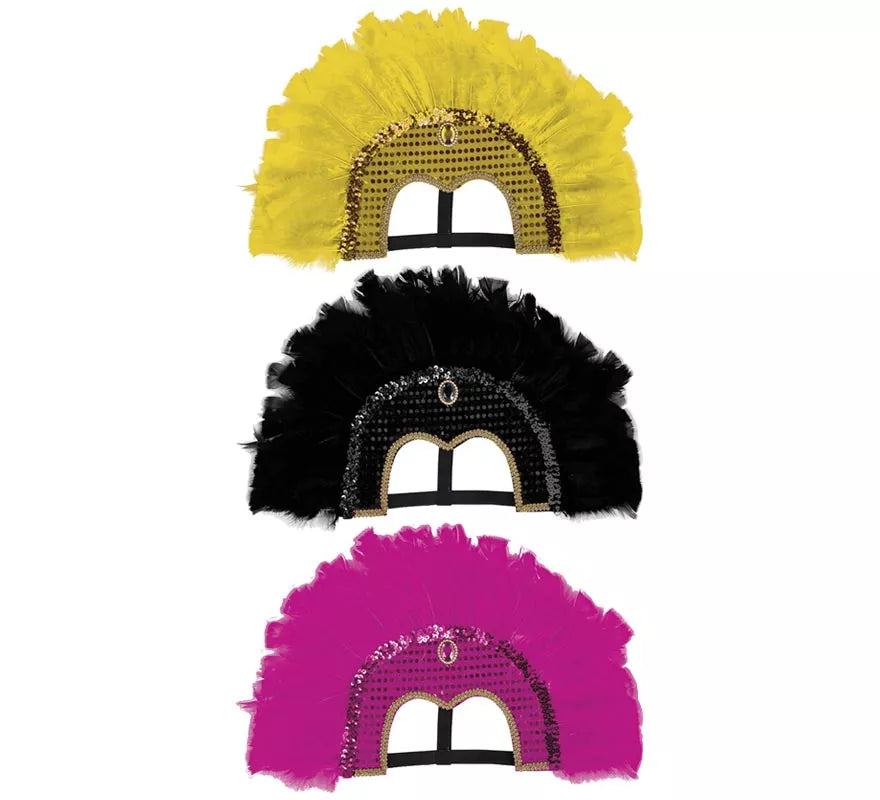 Tocado de Plumas en varios colores
