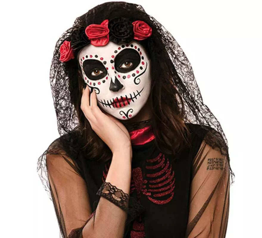 Translation missing: es.Tocado y Velo Negro del Día de los Muertos