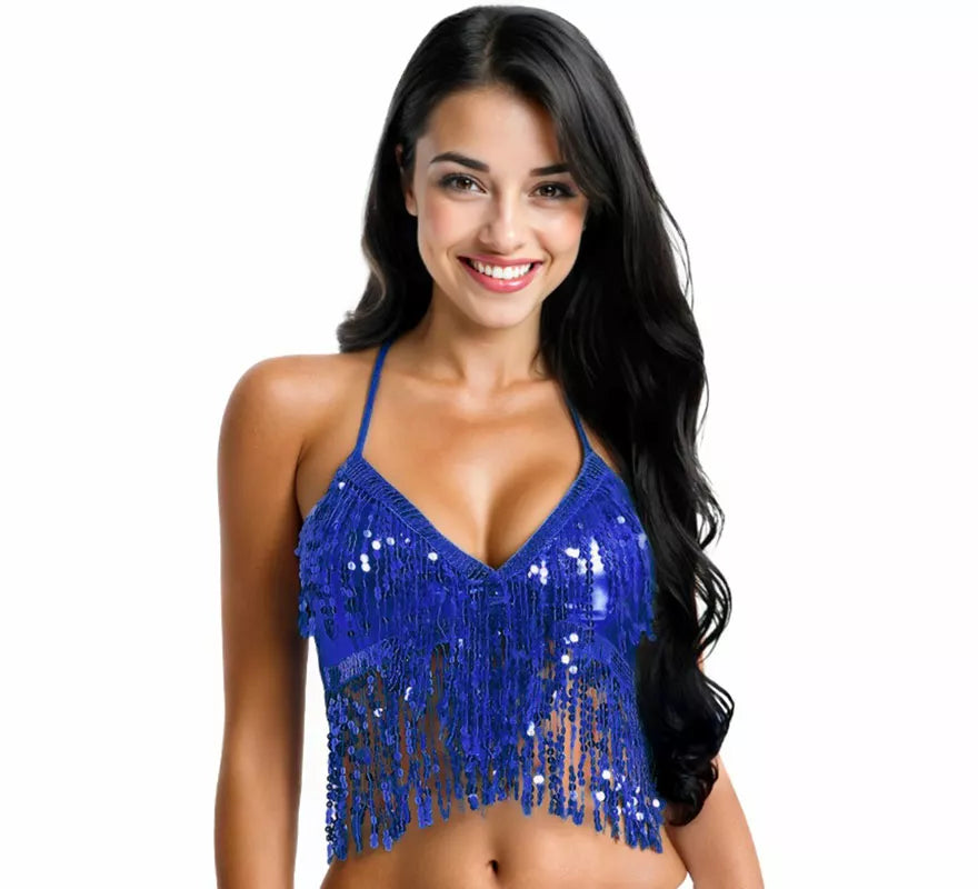 Translation missing: it.Top con Lentejuelas y Flecos en varios colores para mujer