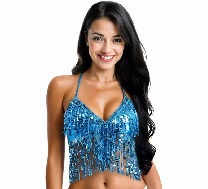 Translation missing: it.Top con Lentejuelas y Flecos en varios colores para mujer