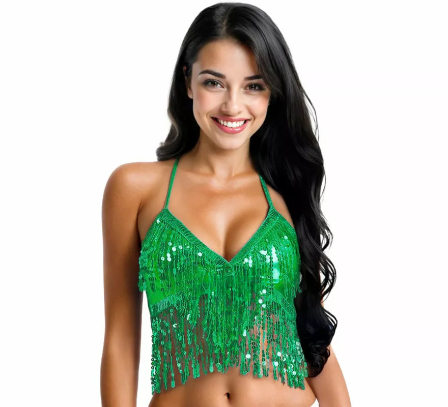 Translation missing: it.Top con Lentejuelas y Flecos en varios colores para mujer