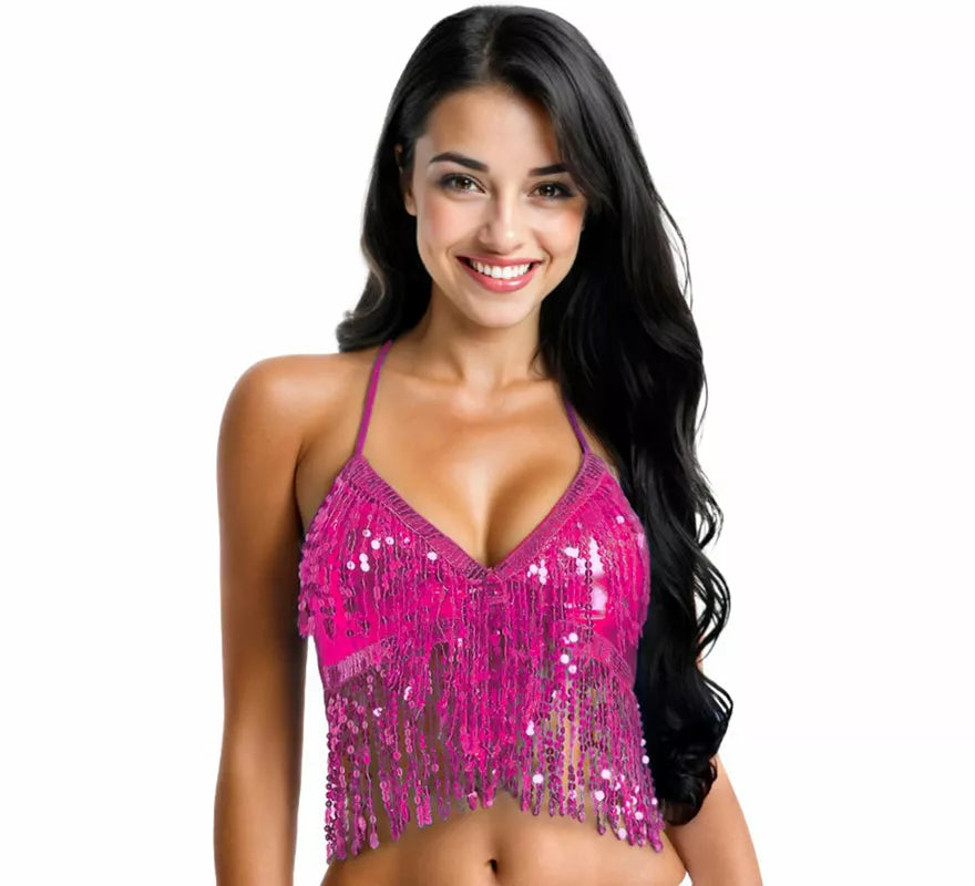 Translation missing: it.Top con Lentejuelas y Flecos en varios colores para mujer