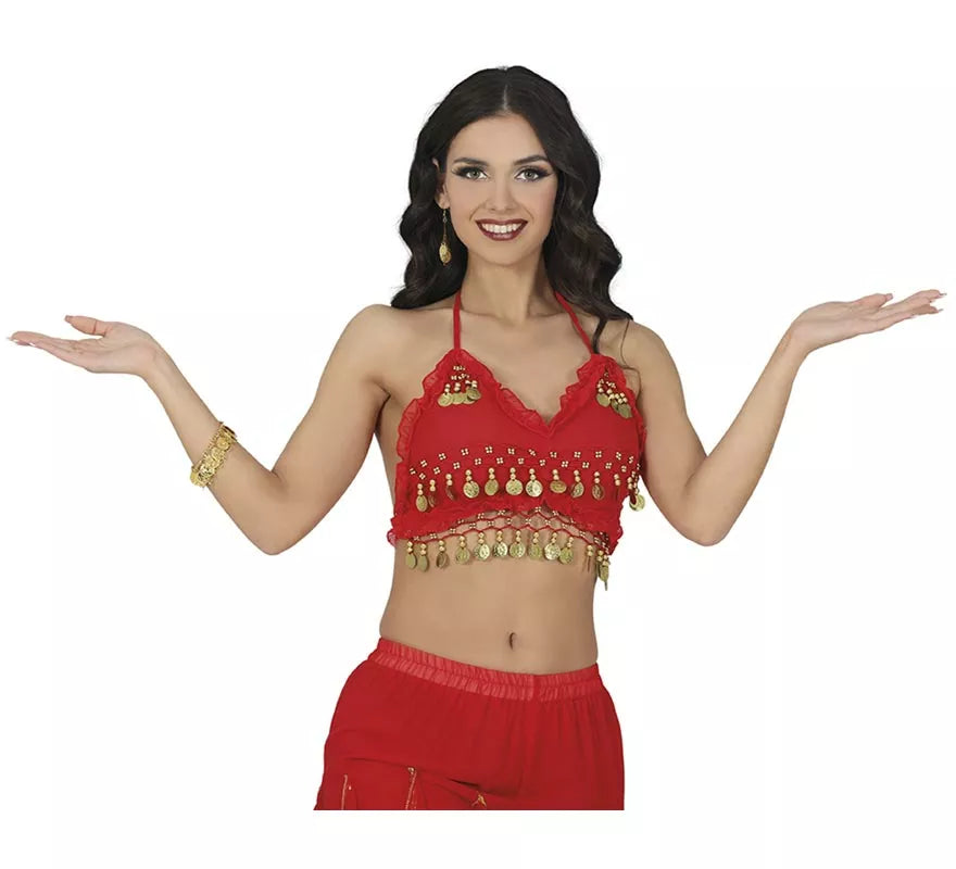 Translation missing: it.Top de Monedas rojo para mujer