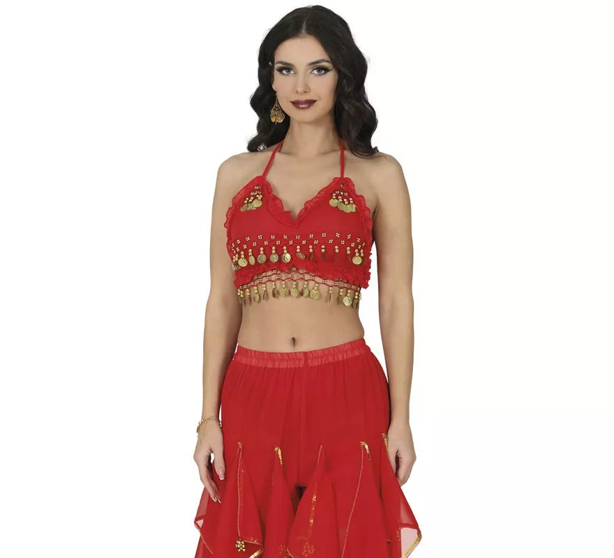 Translation missing: es.Top de Monedas rojo para mujer