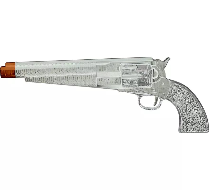 Translation missing: it.Trabuco de Pistolero plateado de 30 cm de Plástico
