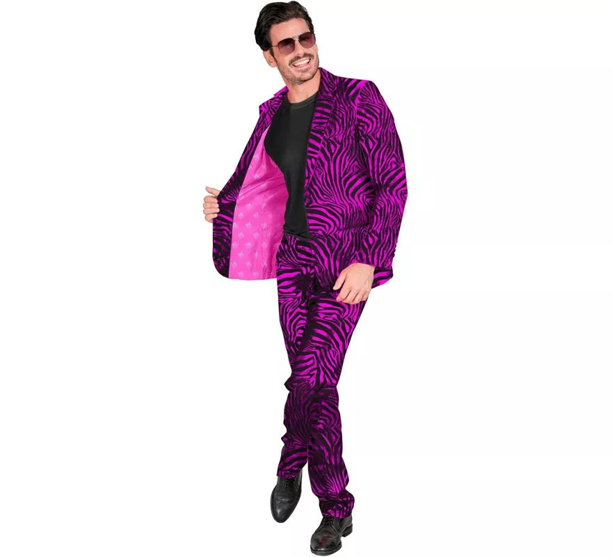 Translation missing: it.Traje Divertido de Fiesta animal print púrpura para hombre