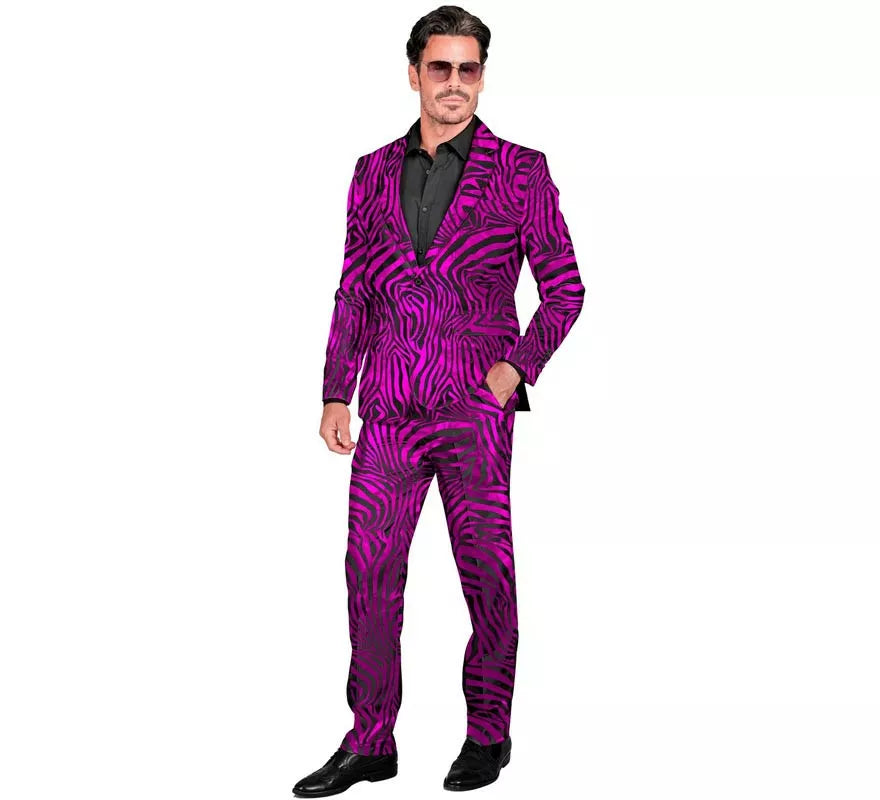 Translation missing: it.Traje Divertido de Fiesta animal print púrpura para hombre