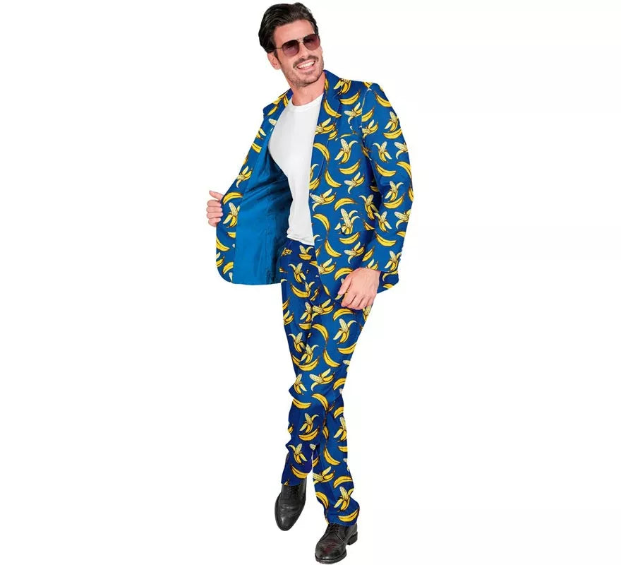 Translation missing: it.Traje Divertido de Fiesta azul Banana para hombre