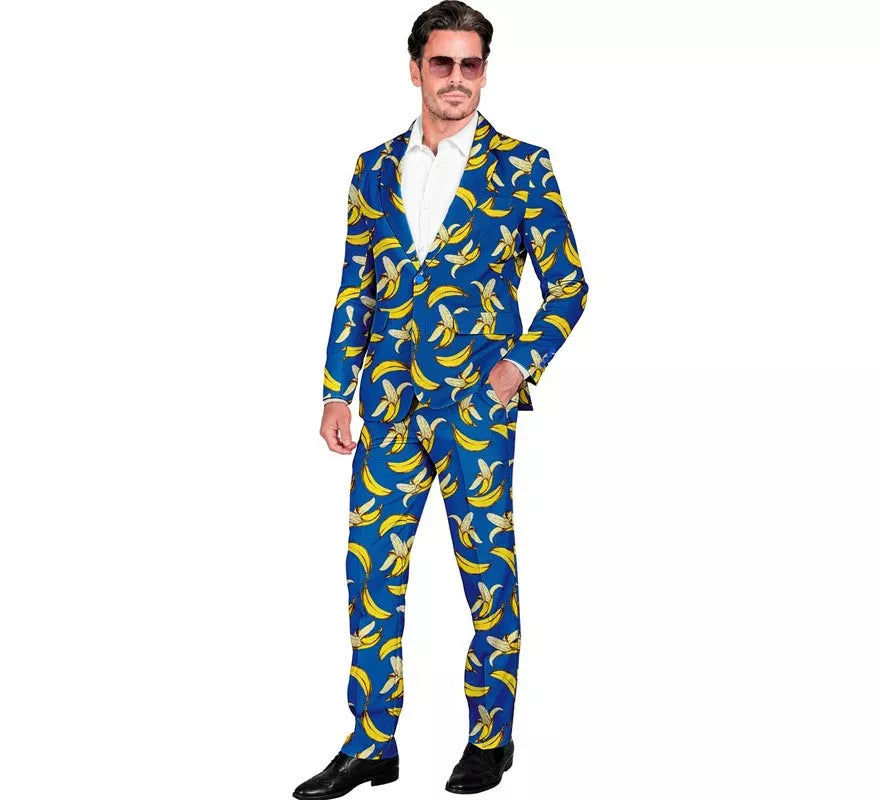 Traje Divertido de Fiesta azul Banana para hombre