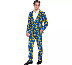 Divertente costume da festa per uomo blu banana