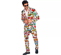 Completo divertente pop art anni '60 da uomo