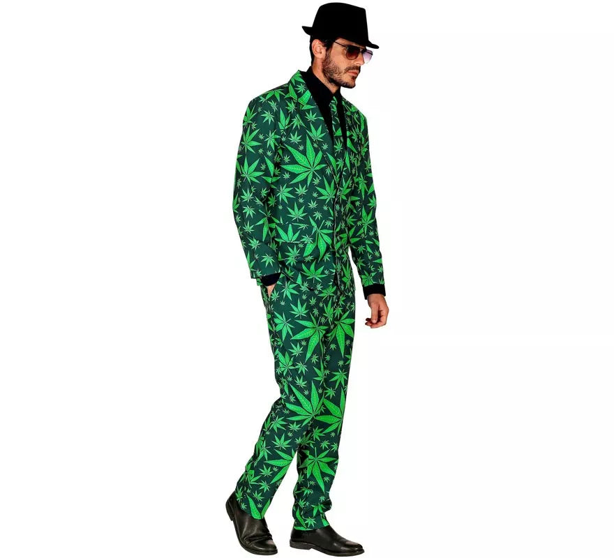 Translation missing: it.Traje Divertido de Marihuana verde para hombre