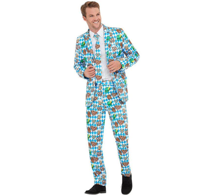 Translation missing: es.Traje Divertido de Oktoberfest Azul para hombre