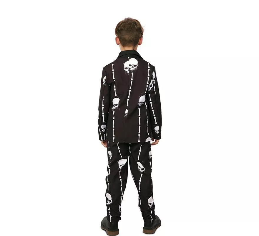 Translation missing: it.Traje Divertido negro Calaveras y Huesos para niño
